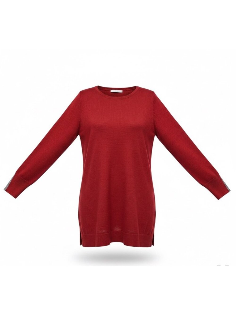 Chicos Womens Red Pullover Long Sleeve Sweater Size L